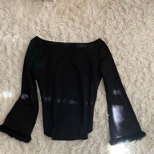 Elegant Black Off-Shoulder Top